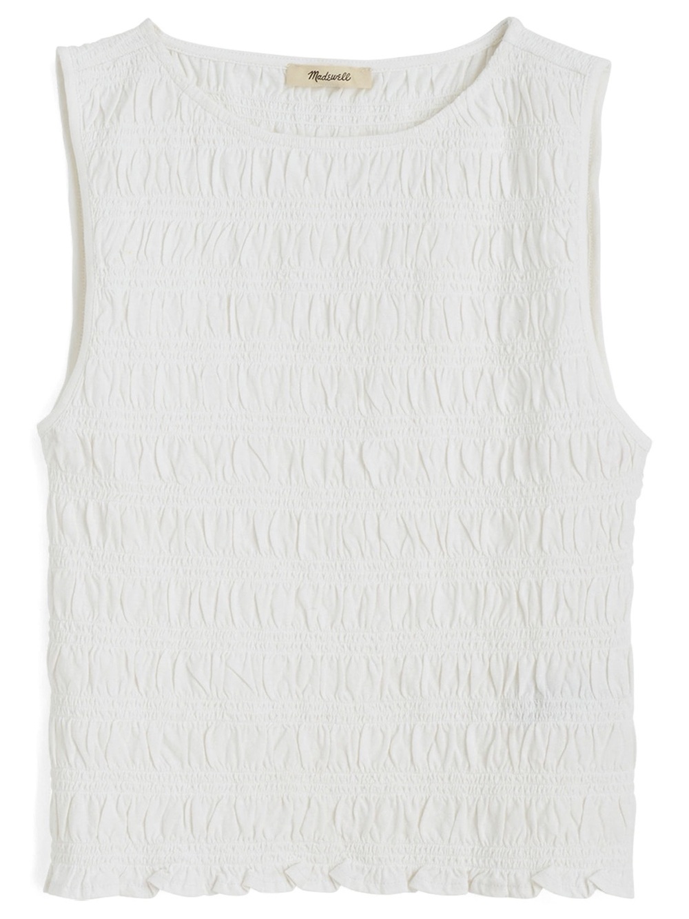 Madewell White Smocked Top - XS - Picture 4 of 8